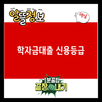 You are currently viewing 학자금대출 신용등급